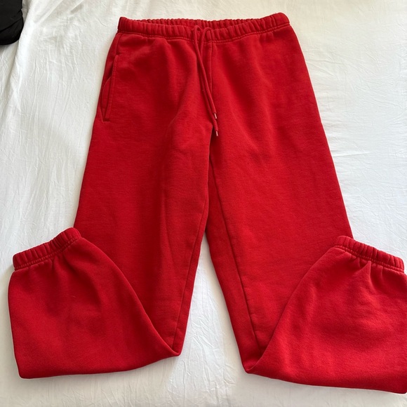 Aritzia Super World Red Sweatpants - Picture 2 of 6